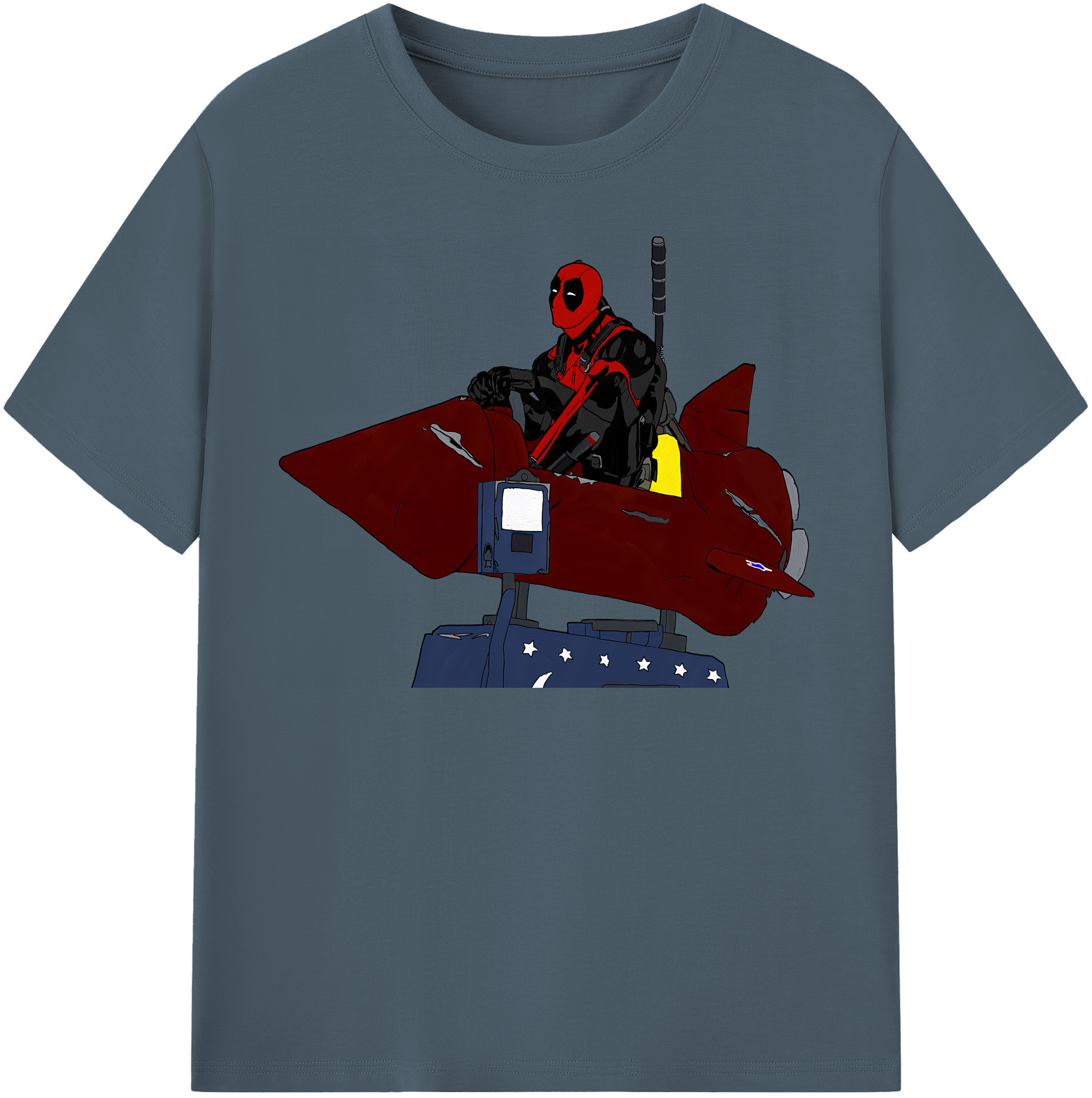 （画像用） Deadpool デッドプール 綿100％半袖Tシャツ（フロントプリント）